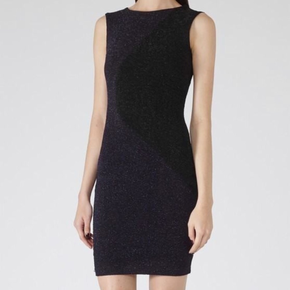 REISS Vincenne Metallic Dress